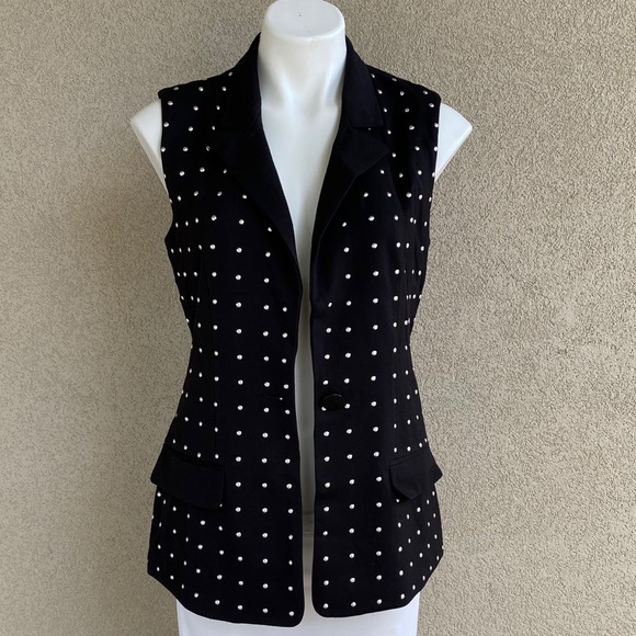 Nordstrom Jackets & Blazers - Black Silver Studded Front Tuxedo Blazer Vest